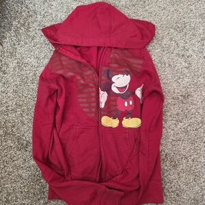 Red Mickey Mouse Zip-Up Jacket